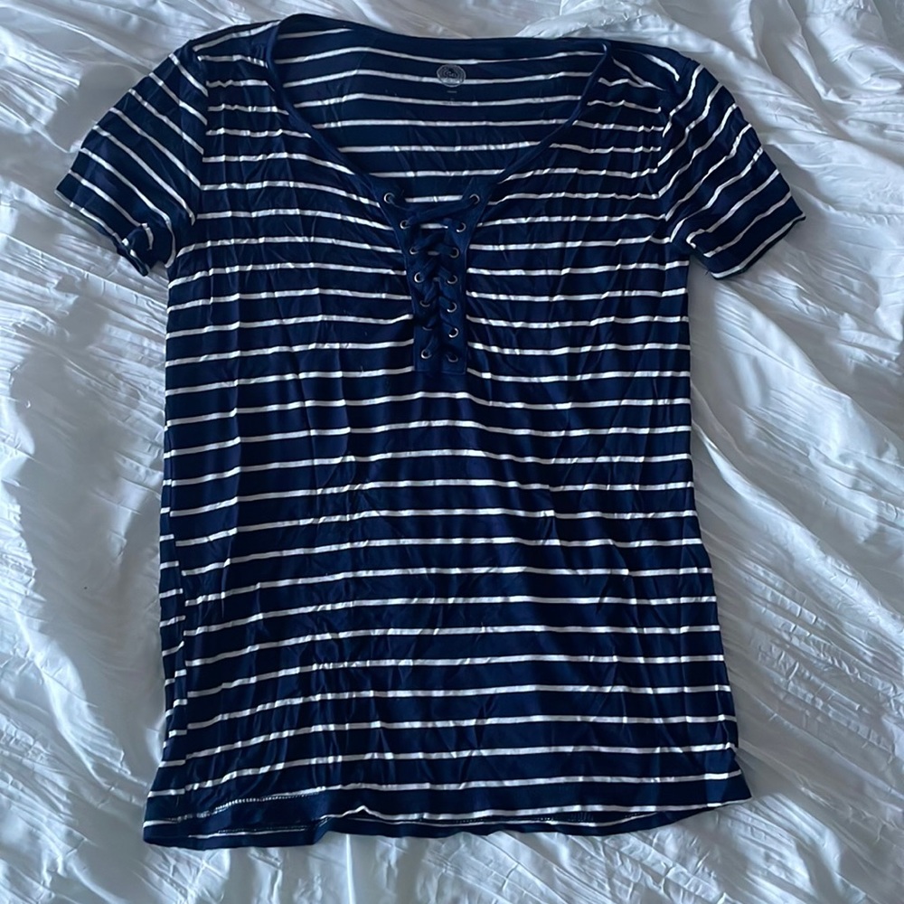 Womens Navy Blue stripped t-shirt